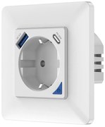 Immax NEO 07801L - Inteligentne gniazdko 16A/230V + USB-A i USB-C Tuya SCHUKO