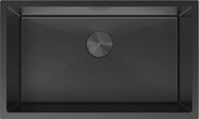 Mexen Trixo zlewozmywak stalowy 1-komorowy 750 x 440 mm, czarny - 6415751000-70