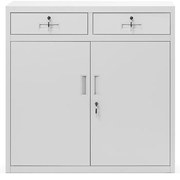 Szafka metalowa z szufladami LENA, 900 x 900 x 400 mm, szara