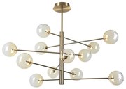 Ideal Lux - LED Żyrandol EQUINOXE 12xG4/2W/230V śr. 128,1 cm mosiądz/dymny