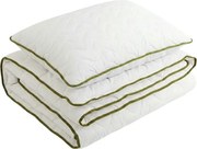Całoroczna kołdra pikowana 140x200 cm z poduszką STELLA ALOE VERA 70x90 cm, biała