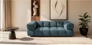 Stylowa sofa 3-osobowa z niebieskim aksamitem ALVERO 240cm - Premiumowy design i komfort