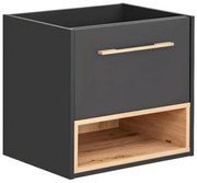 Wisząca szafka łazienkowa pod umywalkę w kolorze antracytowym – 60 cm - YANGRA