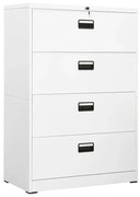 Biała zamykana szafka biurowa z szufladami C2-B27