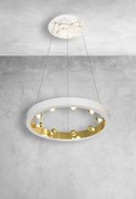 Lampa Wisząca CASSIOPEIA 9xE14, biało złota
