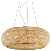 Ideal Lux - Żyrandol kryształowy na lince PASHA 14xE14/40W/230V śr. 65 cm złoty