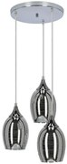 Potrójna lampa wisząca z chromowanym kloszem - 12X D146 G6-S12