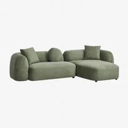 Dwuczęściowa Prawa Sofa Modułowa Z Szezlongiem W Kolorze Coco Chenille Szenil Sage Green - Sklum