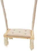 Beżowa huśtawka dla dziecka z kryształkami N3-R65