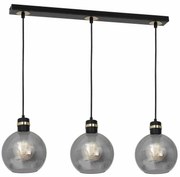 Lampa wisząca potrójna, 3 kule OMEGA BLACK/GOLD 3xE27