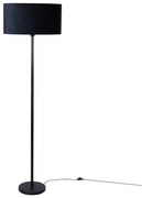 Lampa podłogowa czarna z owalnym abażurem welurowym 50 cm - Simplo Nowoczesny Oswietlenie wewnetrzne