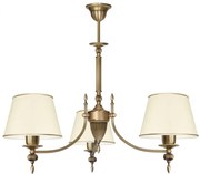 Mosiężny żyrandol z abażurami A-S3