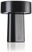 Czarna plastikowa lampa stołowa LED (wysokość 18 cm) Oblong – Zone