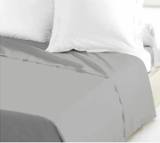 Płaska Prześcieradło 100% Bawełna 240x300 cm Jasnoszary OEKO-TEX Pralne w Pralce