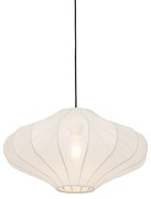 Lampa wisząca Design Biały Jedwab 50 cm - PluDesignerski Oswietlenie wewnetrzne