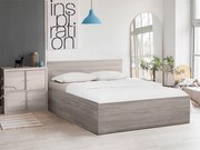 Łóżko  SOFIA 140 x 200 cm, dąb truflowy Stelaż: Ze stelażem listwowym elastycznym, Materac: Materac Somnia 18 cm