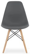 Krzesło OSAKA ciemnoszare / nogi naturalne x 1