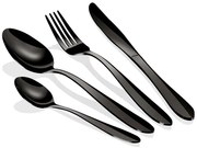 24 elementowy zestaw czarnych sztućców A5-L82