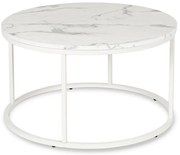 Stolik kawowy z blatem w kolorze białego marmuru N7-F93