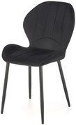 Czarne metalowe tapicerowane krzesło T8-B46