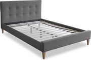 Tapicerowane łóżko 160x200 cm szare