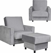 Fotel rozkładany z podnóżkiem Alicja Family Meble