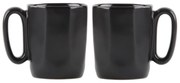 Czarne kamionkowe kubki na espresso zestaw 2 szt. 80 ml Fuori – Vialli Design