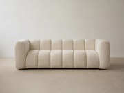 OUTLET Sofa 3-osobowa jasny beż szenil 230/95/70 Lupine od Micadoni