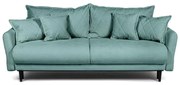 Turkusowa sztruksowa rozkładana/ze schowkiem sofa 215 cm Bjork – Bonami Selection