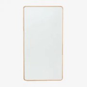 Prostokątne Lustro Ścienne 90x170 Cm Z Drewna Dębowego Ornella Roble - Sklum