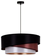 Duolla - Żyrandol na lince KOBO 1xE27/15W/230V śr. 45 cm czarny/burgund/srebrny