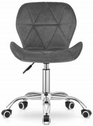 Krzesło obrotowe AVOLA aksamit - ciemnoszare