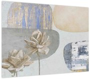 Obraz - Obraz z kwiatami i teksturami (70x50 cm)