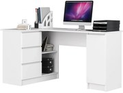 Białe biurko gamingowe narożne z szufladami K3-S22