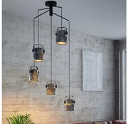 Eglo 39856 - Przysufitowy żyrandol HILCOTT 5xE27/40W/230V