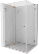 Mexen Lunar-F L kabina prysznicowa składana lewa 80 x 70 cm, transparent, miedź szczotkowana - 836L-080-070-65-00-L