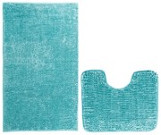 Restilo Komplet dywaników łazienkowych Bati niebieski, 2 szt. 50 x 80 cm, 40 x 50 cm
