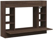 Biurko ścienne z półkami brązowy dąb S3-D41