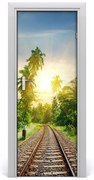 Naklejka na drzwi samoprzylepna Tory kolejowe
