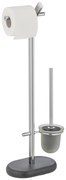 Stojak na papier toaletowy i szczotkę wc PURO, 2w1, stal nierdzewna, WENKO