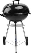 Okrągły czarny grill węglowy z pokrywą R1-T63