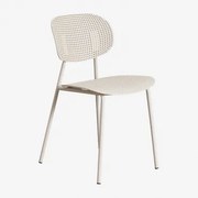 Krzesło Ogrodowe Z Polipropylenu I Żelaza Tupah Kremowa Tapioca - Sklum