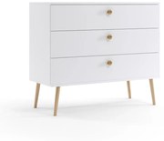 Komoda LEBEL 2 z szufladami 100cm biała mat MELIMEBLE