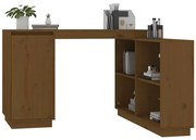 Sosnowe biurko z regałem miodowy brąz B4-W34