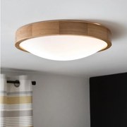 Brilagi-LED RGBW ściemnialna lampa sufitowa CARVALHO SLIM 2xE27/15W/230V Wi-Fi, dąb, średnica 37 cm