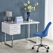 Biurko lakierowane biały glamour połysk D3-H82