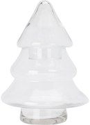 Szklany pojemnik świąteczny Choinka 17 × 17 × 25 cm