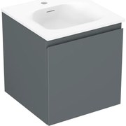 Mexen Orio szafka łazienkowa 45 cm z umywalką Vela, 1 szuflada, grafit mat/biała mat - 91A10-04547-1-BF66-W23M01