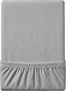 PrzytulneMieszkanie.pl Jersey prześcieradło EXCLUSIVE jasnoszare 200 x 220 cm