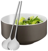 Komplet misy do sałatek i dużych sztućców WMF Cromargan® Moto, ⌀ 13 cm